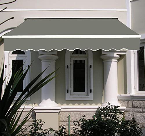 Balcony Privacy Screen Awnings with Powder Coated Sail Finishing and Retractable Arm