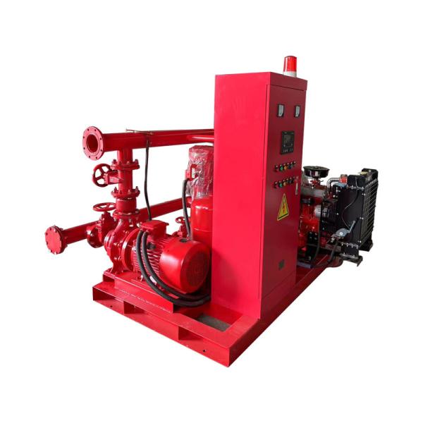 Low Noise Level Emergency Fire Water Pump System High Flow Rate Electric Power Supply Commercial Fire Protection Pump