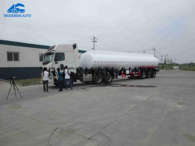 Explosion Proof  Oil Tanker Semi Trailer , Gasoline Tank Trailer 40-50 Cbm
