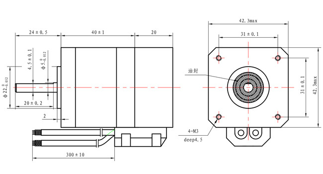 1,8 градуса 2 тело 1.68A Stepper мотора 40mm NEMA 17 участка водоустойчивых с Encorder