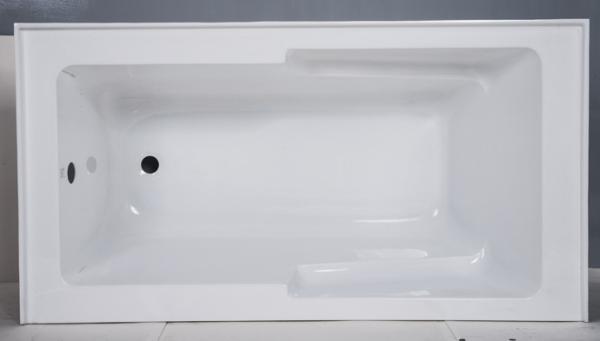 cUPC skirted acrylic cheap bathtub 3 sides tile flange 4mm pure acrylic sheet