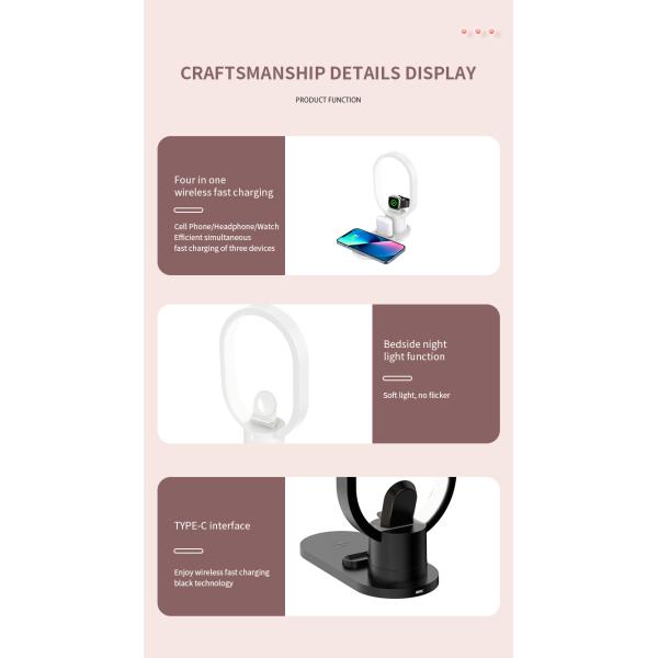 LED Magnetic Multifunctional Wireless Charger Iphone Airpods Watch Use