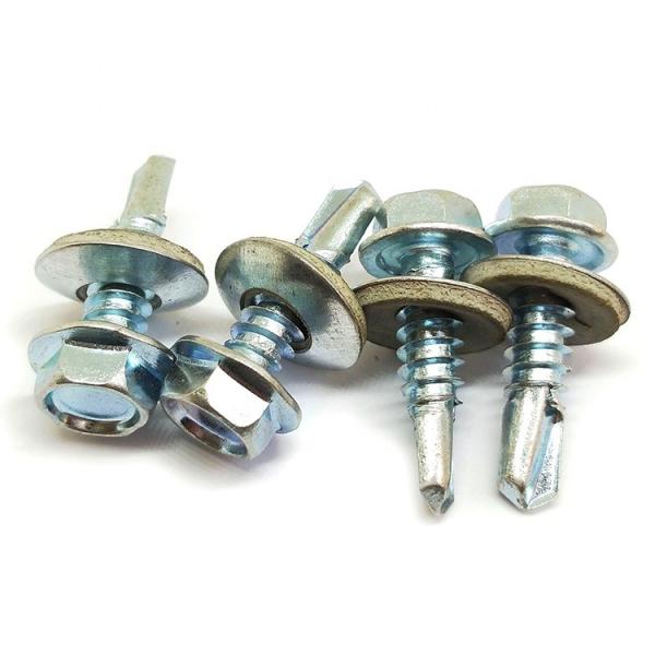 O ST 3,5 da arruela de EPDM encanta os parafusos de furo do telhado do auto da cabeça da flange