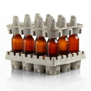 Wine Glass Bottle Moulded Pulp Packaging Molded Pulp Trays ISO14001