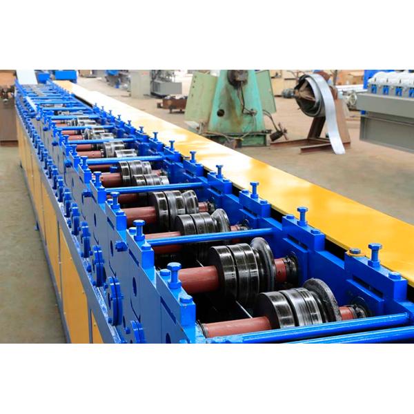 380V / 50Hz Door Frame Roll Forming Machine , Hydraulic Cut Steel Door Frame Machinery