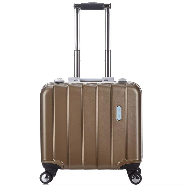 Unisex Brown Multipurpose Sports Trolley Case TSA Lock for Small PC 4-Wheel Shirt Suitcases Luggage