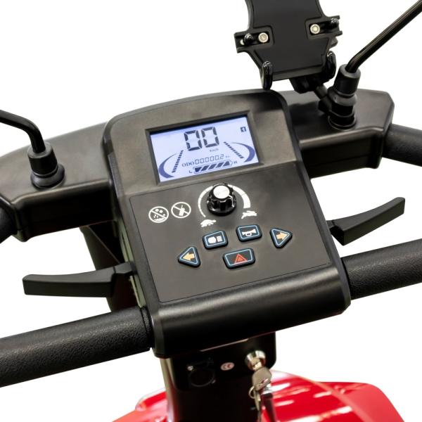 Novo scooter elétrico de 450W de quatro rodas para o exterior Scooter de compras com aprovação do Mdr vermelho