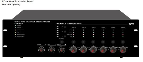 6 Zone Voice alarm system marine evacuation system