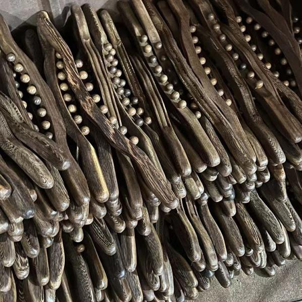 Personal Health Care 8 Beads Wooden GuaSha Massage Stick for Meridian Scrapping Therapy
