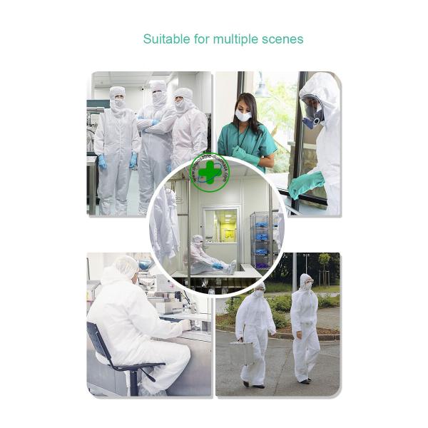 Disposable epidemic prevention supplies medical protective clothing isolation clothing conjoined hooded whole body