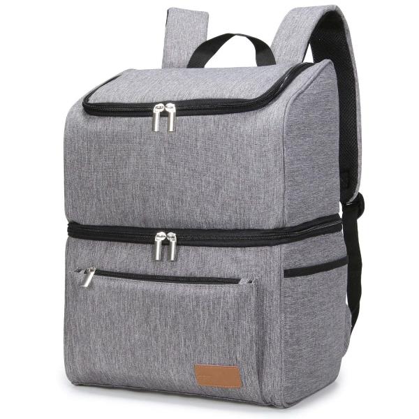 18L 34 Can Beer Cooler Backpack , Double Decker Insulated Backpack Lunch Box