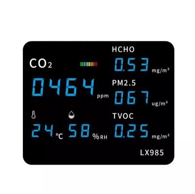 LX985A Humity Thermometer with Formaldehyde TVOC PM2.5 Detection Digital Humidity Temperature Display for Air Quality Monitoring