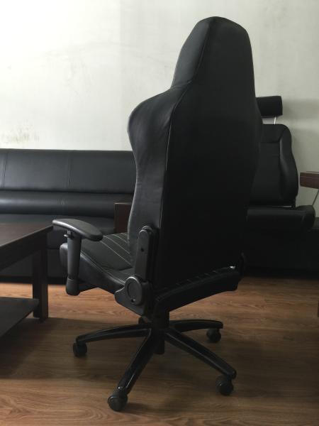 Modern Black Ergonomic Swivel Office Chair With Wheels / Adjustable Desk Chair