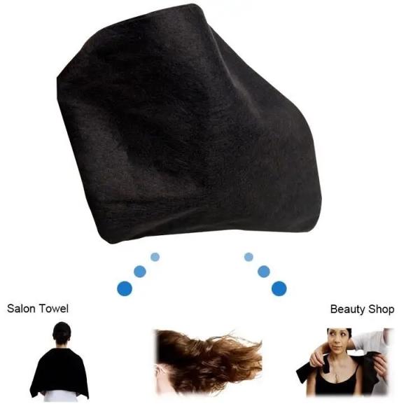 Cosmetic Spa Disposable Hairdressing Towels Biodegradable Black White Color