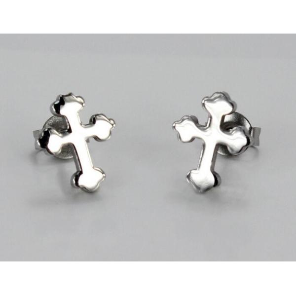 Personalized body piercing jewelry stainless steel cross stud earrings for women