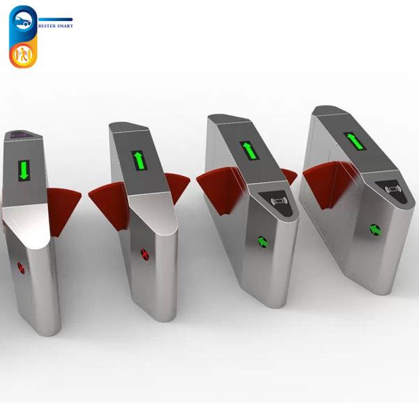 Metro Station Flap Barrier Gate Automatic Pedestrian Access Control Turnstile