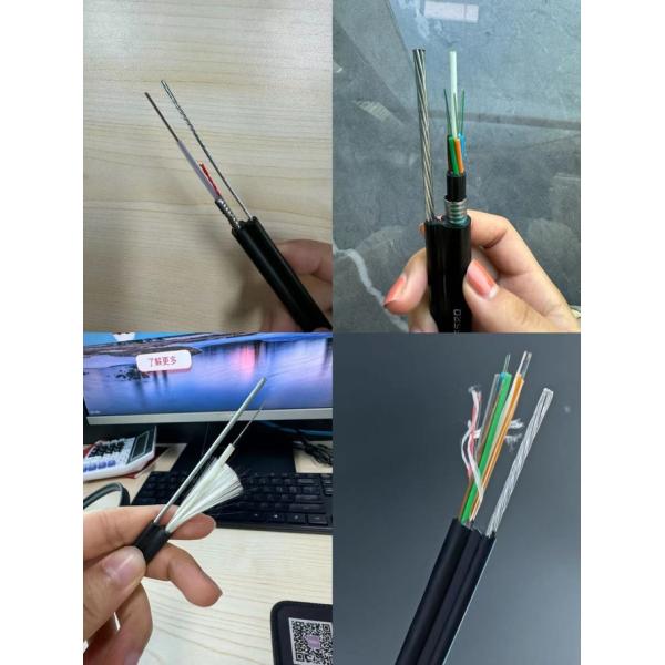 8 12 24 Core GYTC8Y/GYTC8S Strand Fiber Optic Cable Self Supporting Fiber Optic Cable