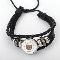 Cadeau de la Saint-Valentin bijoux bracelet à manchette en cuir bijoux faits à la main hommes et femmes bracelet en cuir sublimé