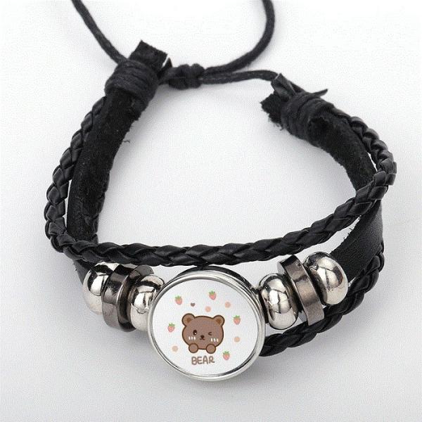 Valentine's Gift Jewelry Leather Cuff Bracelet Handmade Jewelry Men and Women Sublimation Leather Bracelet