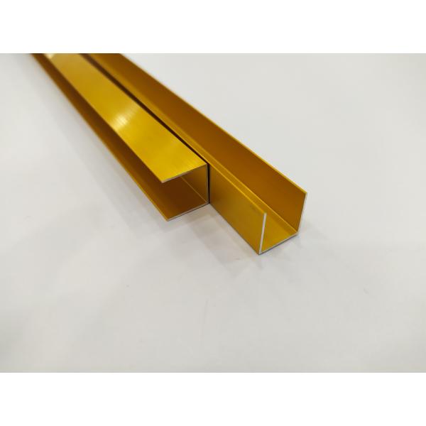 Custom Aluminium Profiles Gold Anodizing Aluminium Channel Profile with T5 Temper