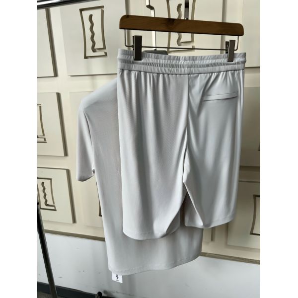 Hot Sale Men's Summer Breathable Solid Lightweight Polo Short Sleeves Sets Polyester/Cotton Fabric