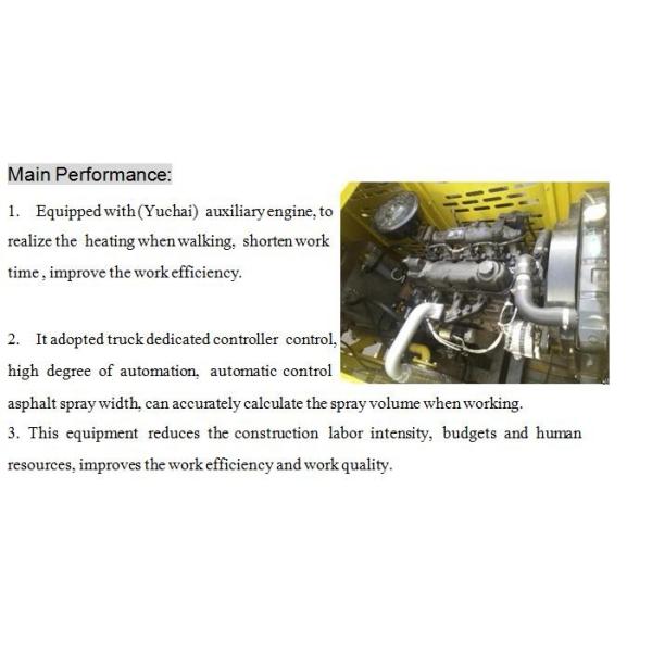 8000 Liter Asphalt Construction Equipment Bitumen Distributor Truck With 6000mm Spray Width