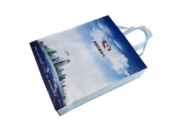 Custom Wholesale Hot Sale Reusable non woven gift bag with logo /white handle2.5*40cm