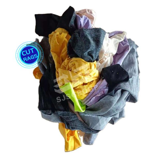 Top 3 Factory Fabric cut pieces dark mixed color tshirt rags industrial workshop wiping cotton rags cotton fabric scraps
