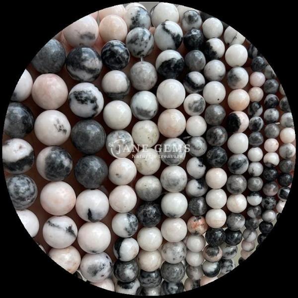 Gemstone Cut Round Gems Bead Zebra Jasper Mahagony Obsidian Various Types Crystal Healing Stone Loose Bead Strands for Handmade Accessories