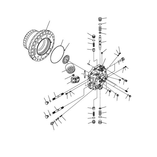 PC400-7 PC450-7 Экскаватор путевой двигатель, 208-27-00252 208-27-00241 Финальный привод Assy