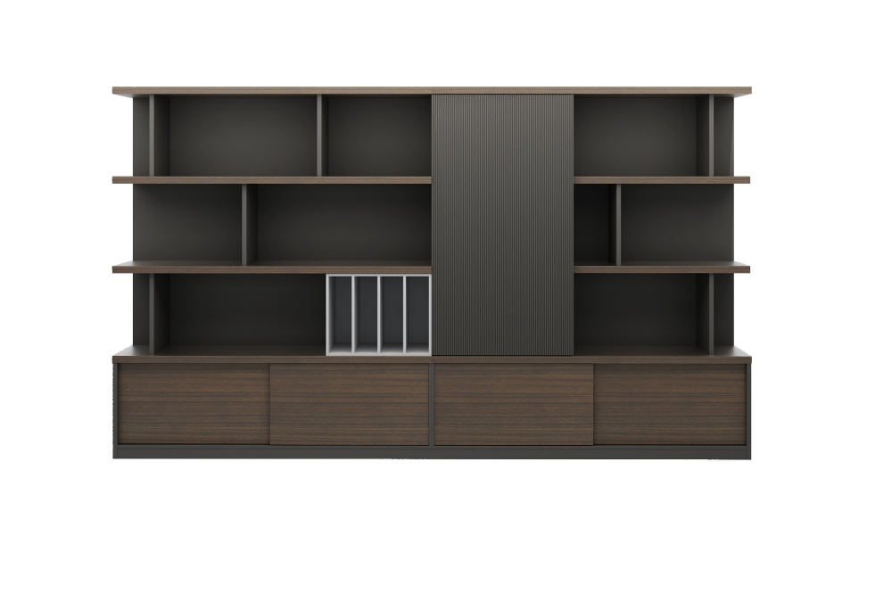 шкаф Bookcase офиса MDF 0.6mm с двойной действующей дверью