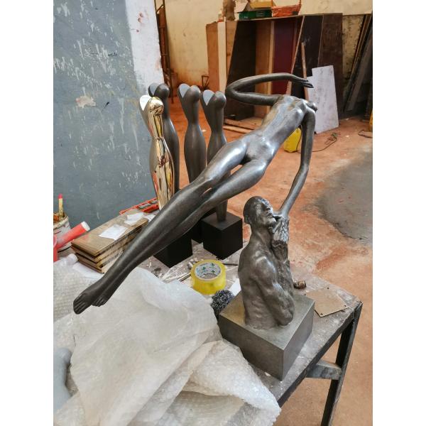 Abstract Cast Copper Sculpture , Office Exhibition Hall Bronze Animal Sculptures