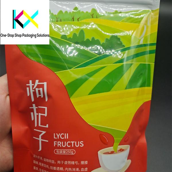 Rotogravure Printing Chinese Medical Products Packaging Clear Stand Up Pouch With Window