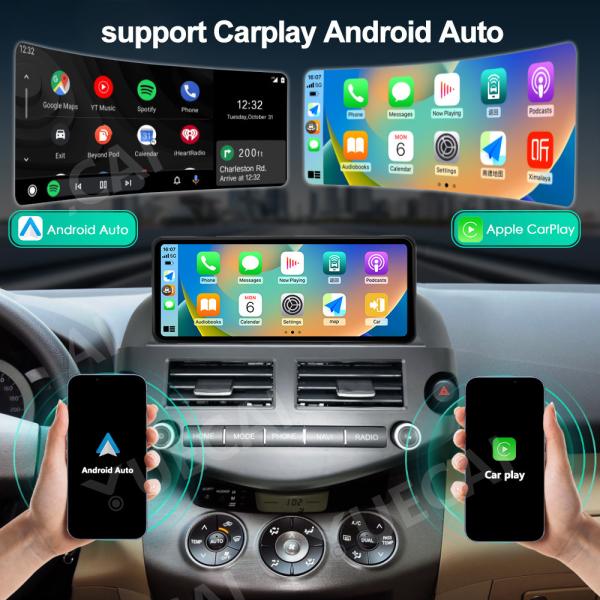 12.3インチ Android 13 カーヘッドユニット 2007-2012 RAV4 の BT 5.0 DSP GPS