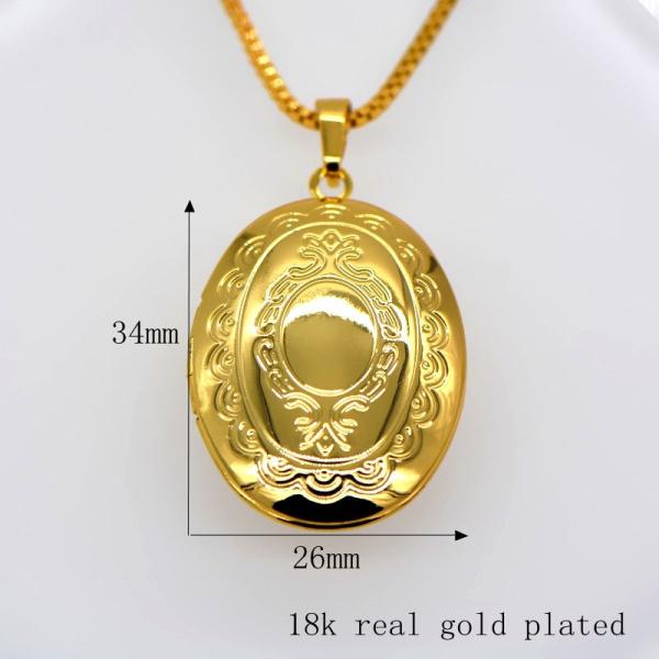 Locket Pendants jewelry classic heart-shaped box pendan 18k gold plating jewelry