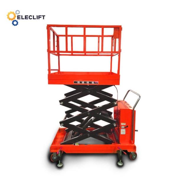 350kg Electric Scissor Lift Trolley with Push Button Control Type