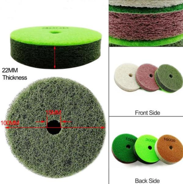 M14 Thread Diamond Sponge Polishing Pad 22mm For Marble Soft Stones