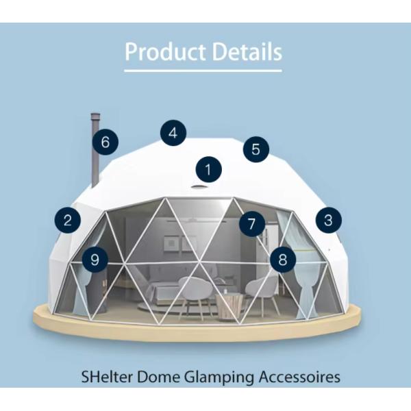 Водонепроницаемость Глампинг Геодезический Эко Купол Палатки Противопогодные ПВХ дом палатки
