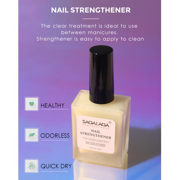 Obtenez des ongles forts et résistants avec notre durcisseur pour ongles certifié MSDS, traitement au gel d'acier