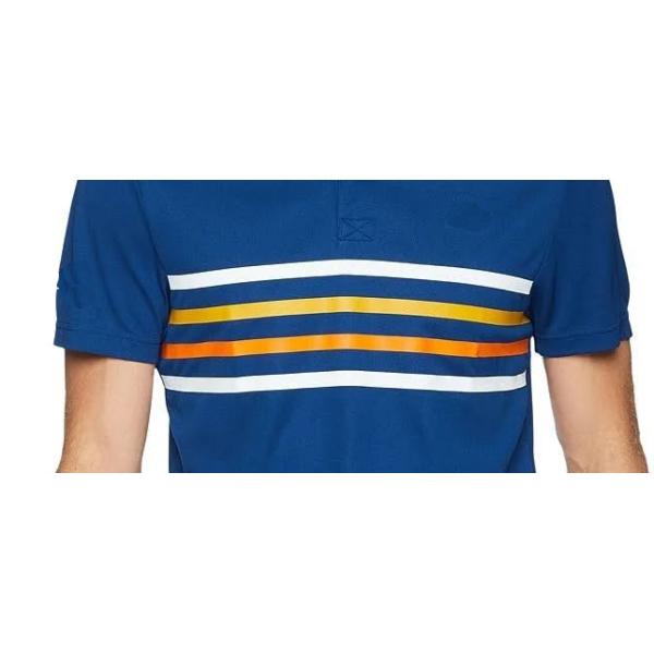 Polyester Men's Polo Shirts Design Bicolor Contrast Bands Knit Cuffs