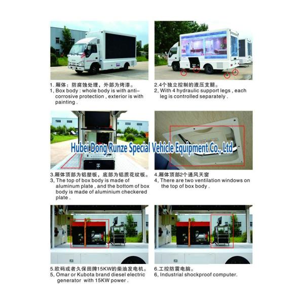 Moving LED Display Advertising Truck With Stage Lifting System For Outdoor Showing