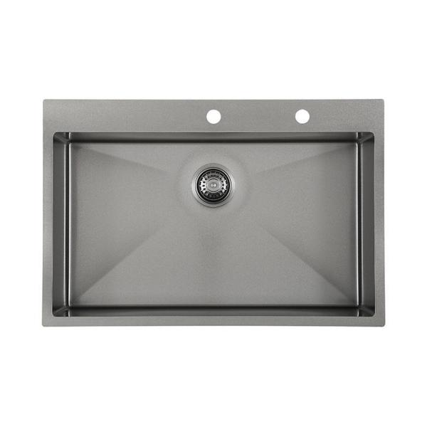Кухонная раковина Pvd 16 SS датчика Nano над встречной верхней штейновой чернотой