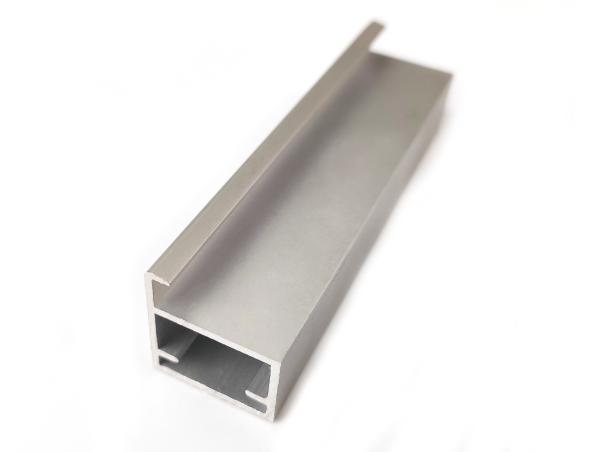 Smooth Aluminium Door Profiles for Glass Door Silver Anodized High Hardness Of Paint Film