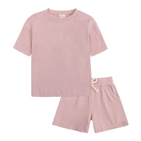 Kids Boys Sportswear 2PCS T Shirt And Short Set Label Embroidery Summer Children'S Clothing