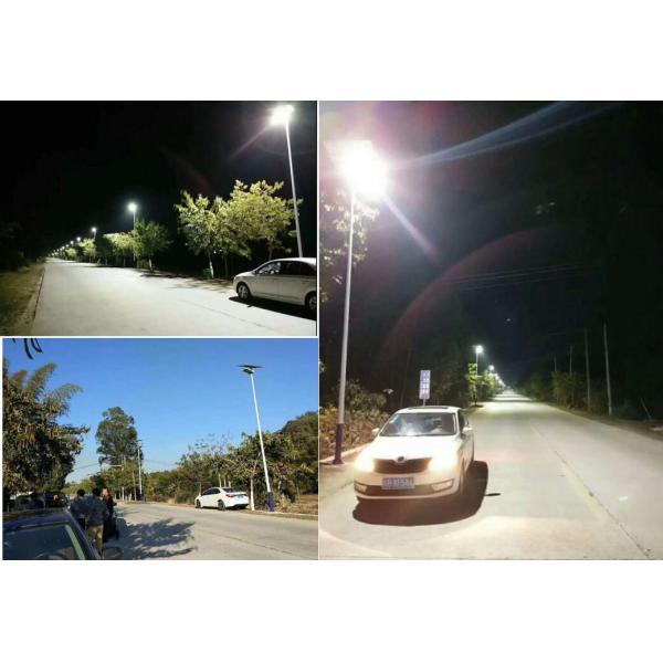 60w 9600lm High Power Solar Street Light Mono Crystalline Panel Aluminum Alloy Body
