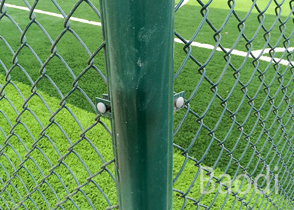 Carbon Steel Green Pvc Coated Chain Link Fence Anti Alkali For Sports Field
