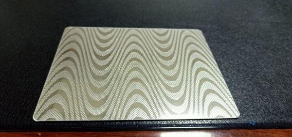 Patterned / Textured Card Lamination Steel Plate Custom Size 0.8mm Thick