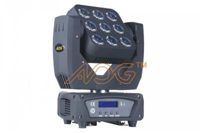 12 Watt LED Matrix Beam Moving Head Light 9 / 18 / 50 DMX 512 Channels