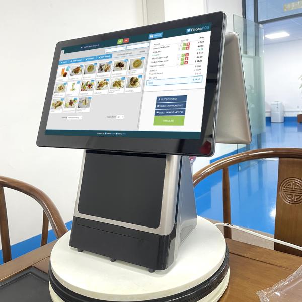 15Écran tactile de 6 pouces Système POS tout en un Terminal de caisse à fenêtres intelligentes pour les restaurants et le commerce de détail