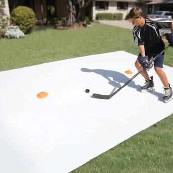 White Outdoor Roller Hockey Tiles 12mm Thickness Interlocking Basketball Court